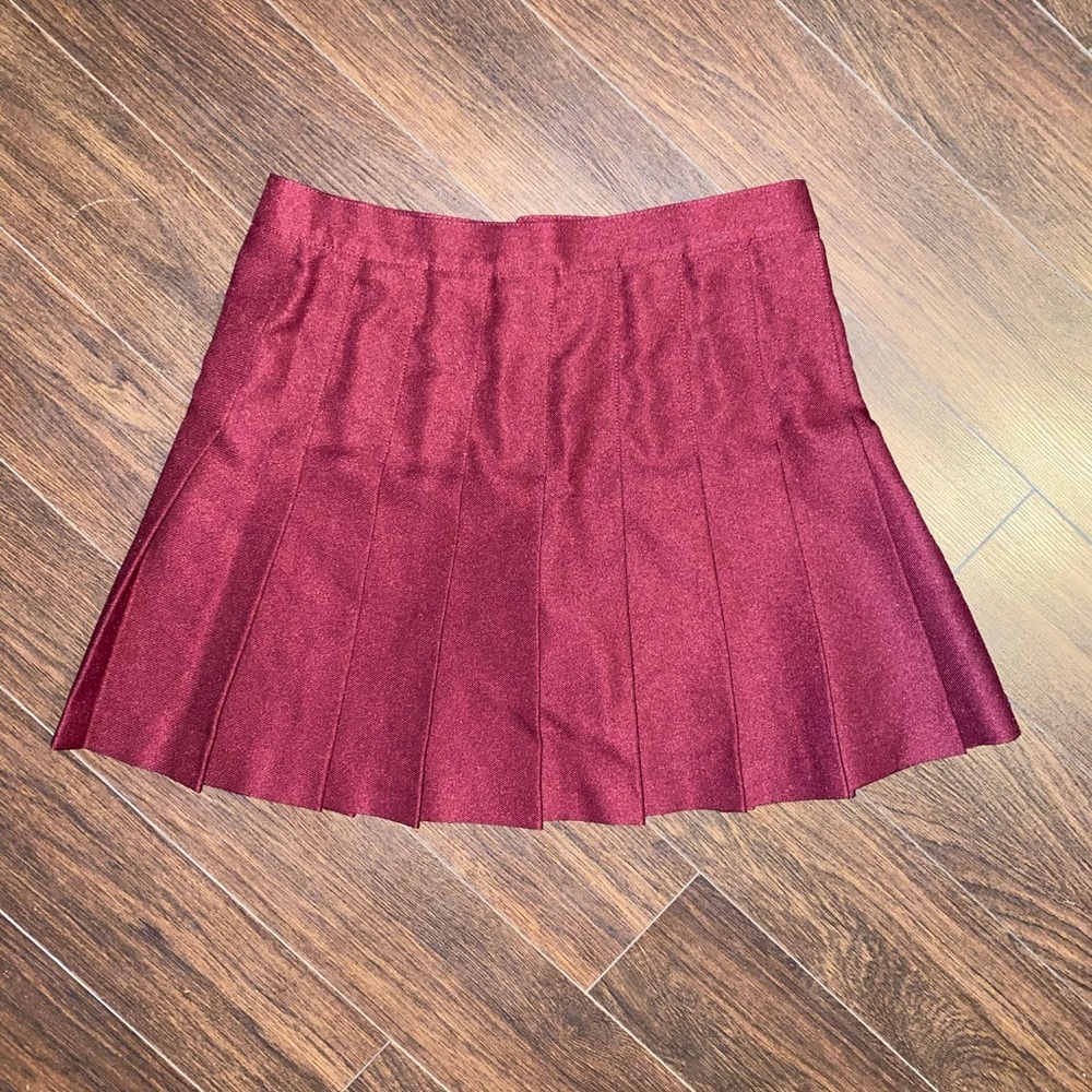 Burgundy Tennis Skirt